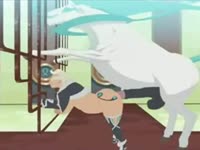 Beastiality cartoon of horse fucking a girl from behind